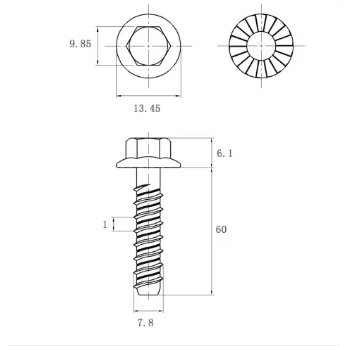 Concrete Screw Bolt Concrete Anchor Screw Bolt Self Drilling Screw for Concrete Construction Masonry Bolt 4