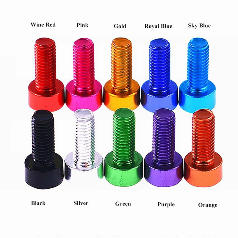 M6 x 30mm M3 Custom Colourful Anodized Aluminum Hex Socket Head Cap Screw Bolt 2