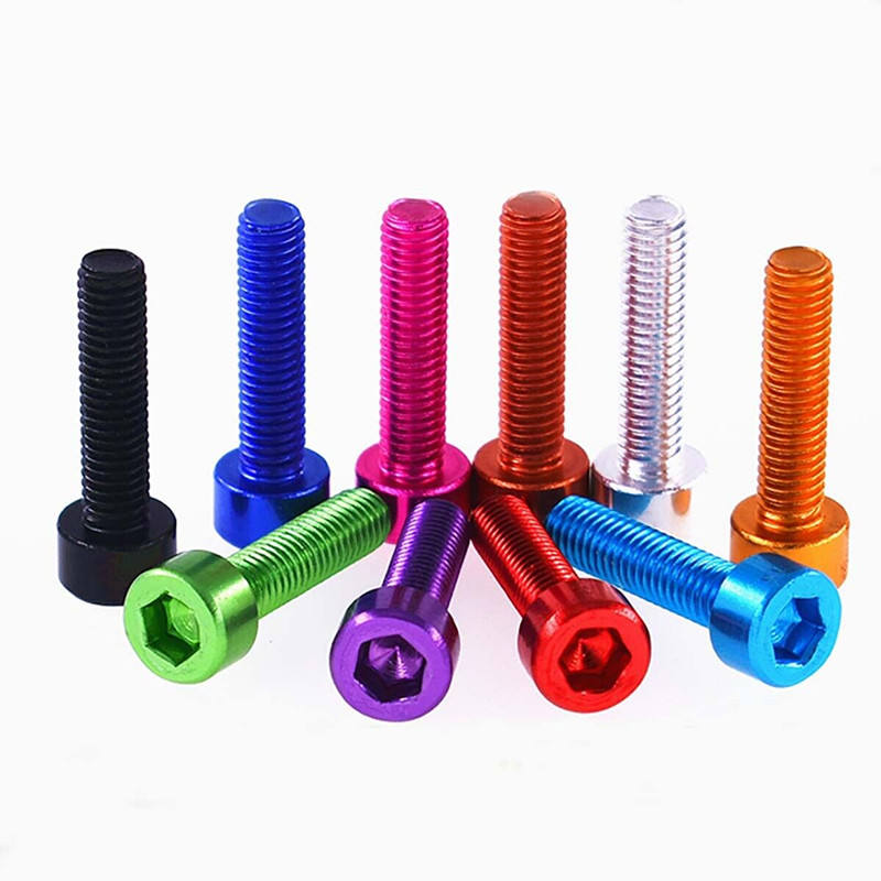 M6 x 30mm M3 Custom Colourful Anodized Aluminum Hex Socket Head Cap Screw Bolt 3