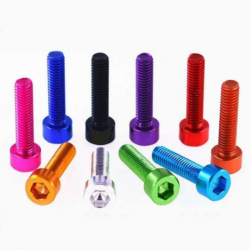 M6 x 30mm M3 Custom Colourful Anodized Aluminum Hex Socket Head Cap Screw Bolt 5