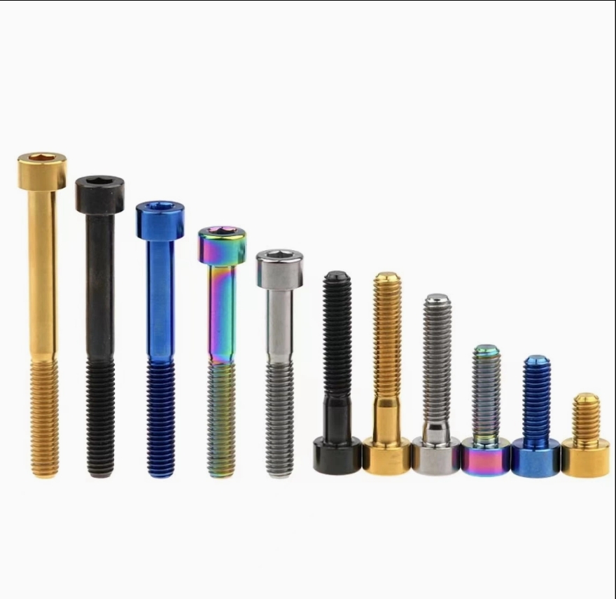 Titanium Alloy Allen Screw M2-M8X10-80mm Socket Cap Hex Screw 1