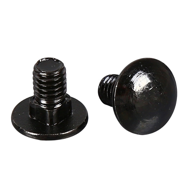 Black Cup Head Short Square Neck Carriage Bolt With Large Head