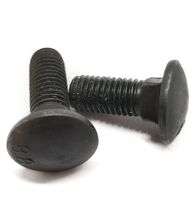 High Strength DIN 603 Carriage Bolt and Nut ANSI Bolts Grade 8.8 Round Head Black Square Neck 2