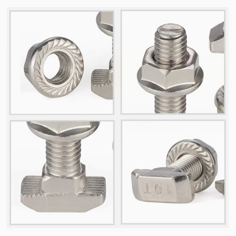 M5/M6/M8 Nickel Plated High Tensile Strength Aluminum Channels Mounting T Bolt 3