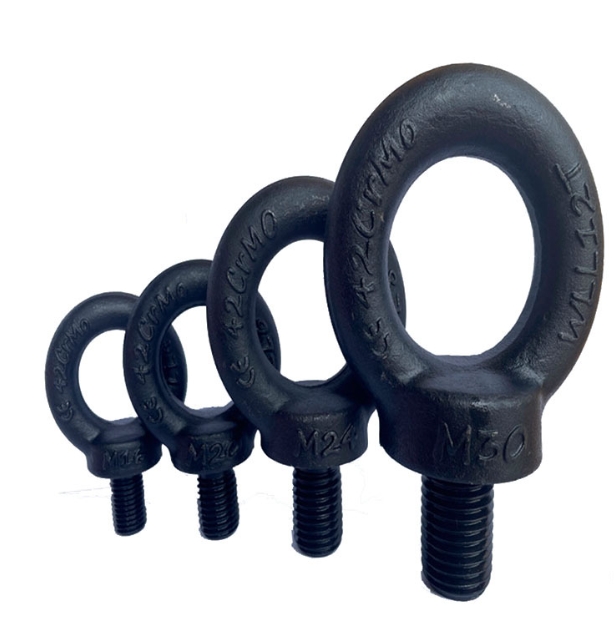 DIN580 Carbon Steel Zinc Lifting Eye Bolt with M6 Thread 150mm Length ISO Standard Screw