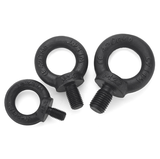 DIN580 Carbon Steel Zinc Lifting Eye Bolt with M6 Thread 150mm Length ISO Standard Screw 1