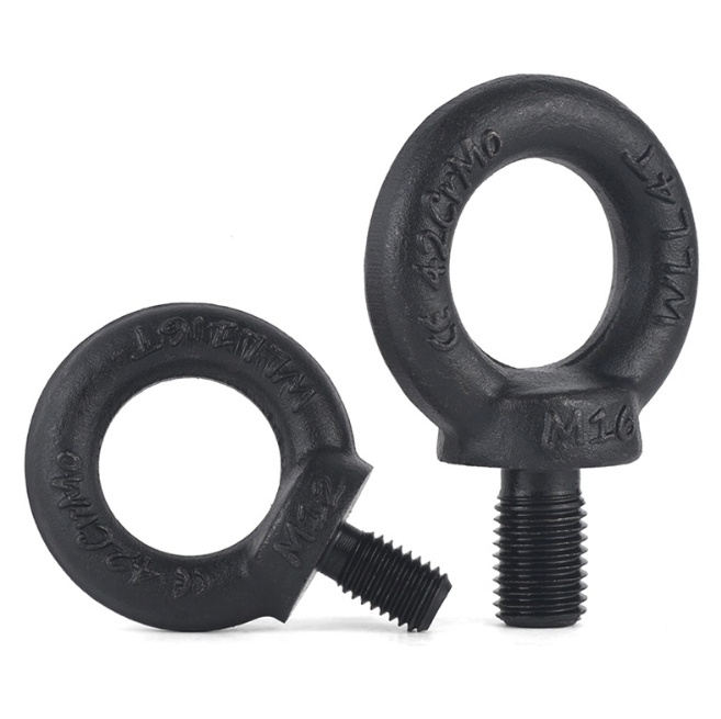DIN580 Carbon Steel Zinc Lifting Eye Bolt with M6 Thread 150mm Length ISO Standard Screw 2