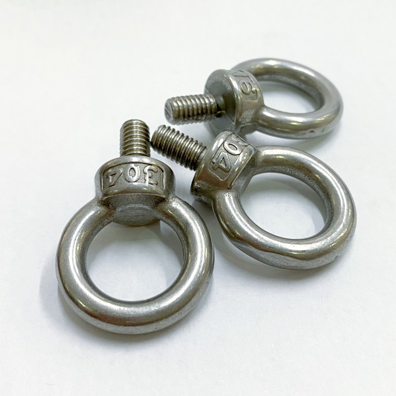 Stainless Steel SS SUS 304 316 316L A2 A4 70 80 Full Thread Lifting Eye Bolt DIN580 1