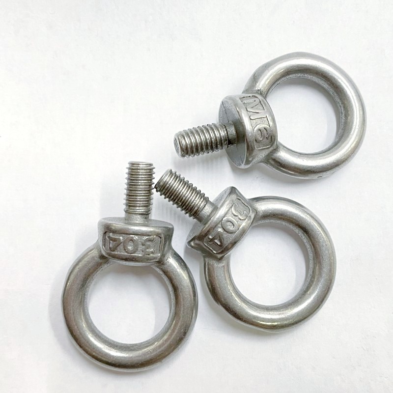 Stainless Steel SS SUS 304 316 316L A2 A4 70 80 Full Thread Lifting Eye Bolt DIN580 2