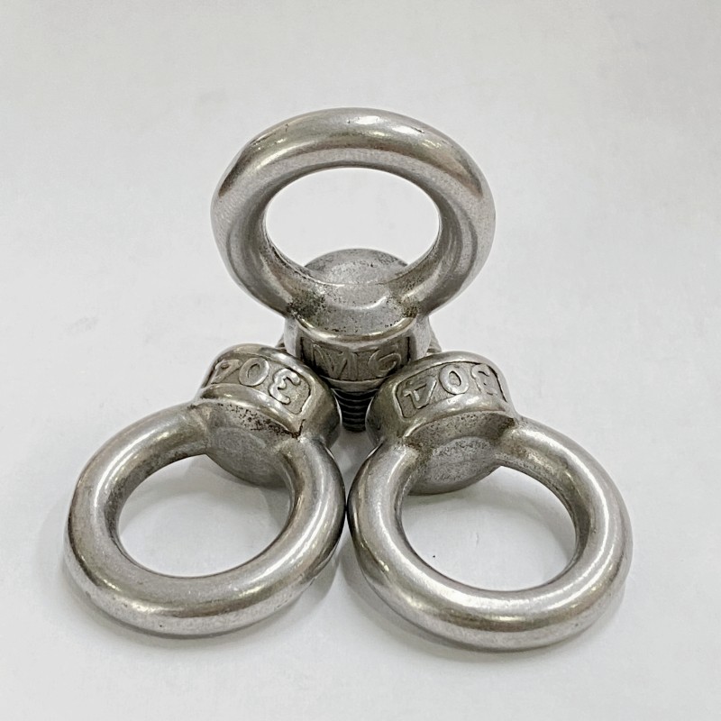 Stainless Steel SS SUS 304 316 316L A2 A4 70 80 Full Thread Lifting Eye Bolt DIN580 4
