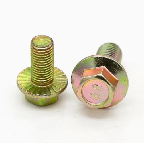 Color Zinc Plated High Tensile Strength Heat-Treated Grade 5/8/L9/B/8.8/10.9/12.9 Hexagon Flange Bolt