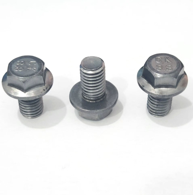 Customized Din 6921 M12 X 1.75 X 40mm Dacromet Coating Hex Flange Bolt Zinc Plated 2