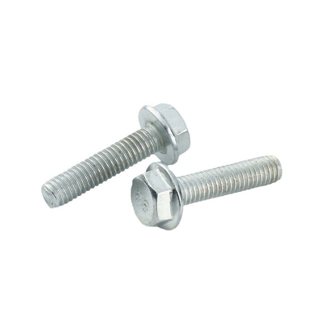 Electro-Galvanized Carbon Steel Hex Flange Head Bolts Grade 8.8
