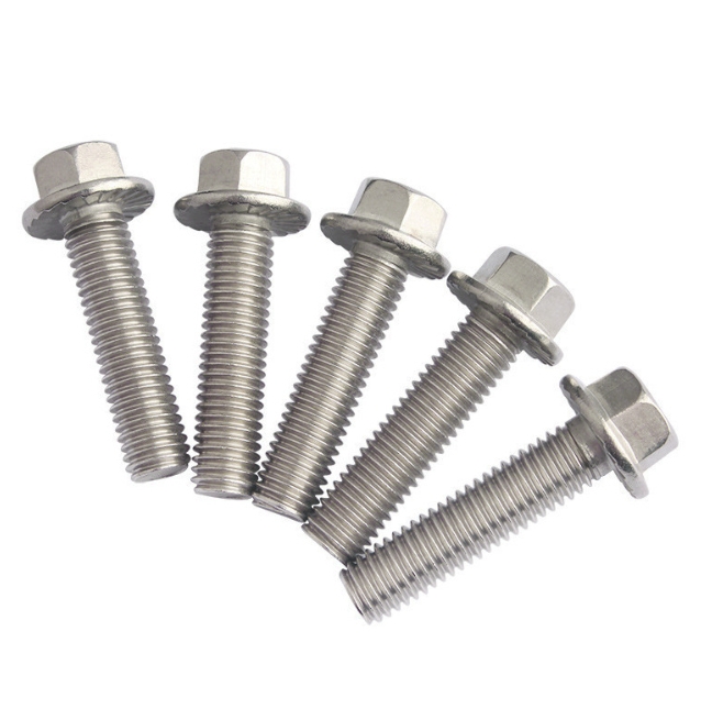 Fastener 32mm Flanged Hexagon Head Bolts Stainless Steel DIN 6921 Hex Flange Bolt