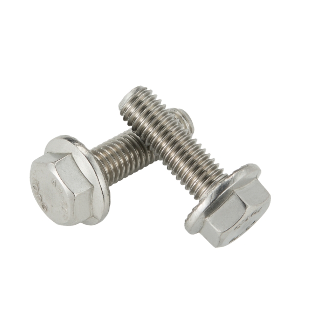 High Quality M6*10 Stainless Steel Flange Bolts with Plain Finish for Flange Surfaces