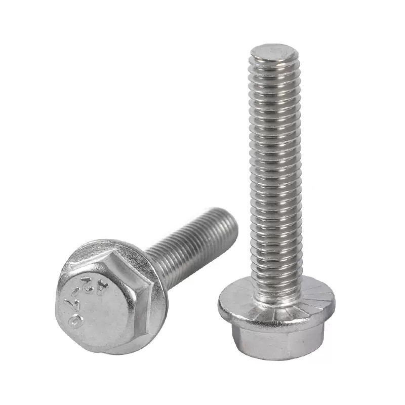 M6 M8 M10 M12 M14 M16 M20 stainless steel hex flange bolt a2 a4 flange hex head bolt din6921 hex flange bolt