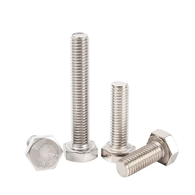 316 Stainless Steel Hex Bolt DIN933 931 with hex nut flat washer spring washer