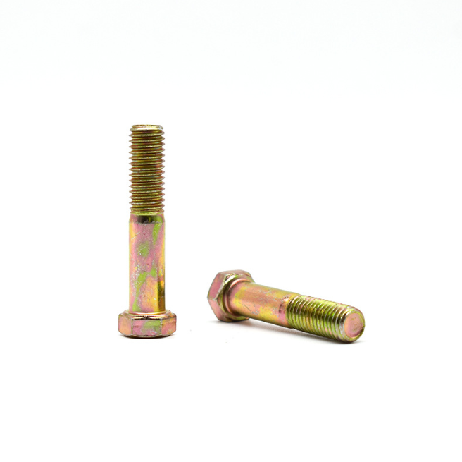 Carbon Steel Yellow Zinc Full thread And Half Thread Hex Bolt All Size 3