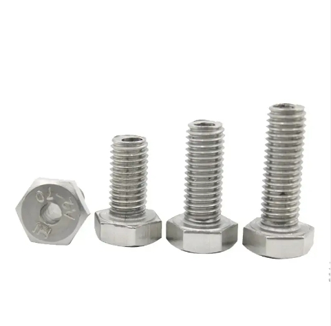 Custom Hex Bolt Hexagon outer hollow screw 304 316 stainless steel hollow Hexagon bolt face mask thread through hole screw 3