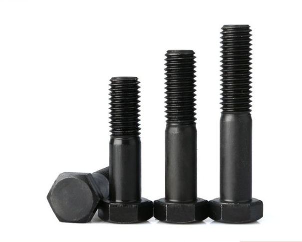 DIN931 Carbon Steel Black Blue Hex Bolt Half Thread Custom Head Mark