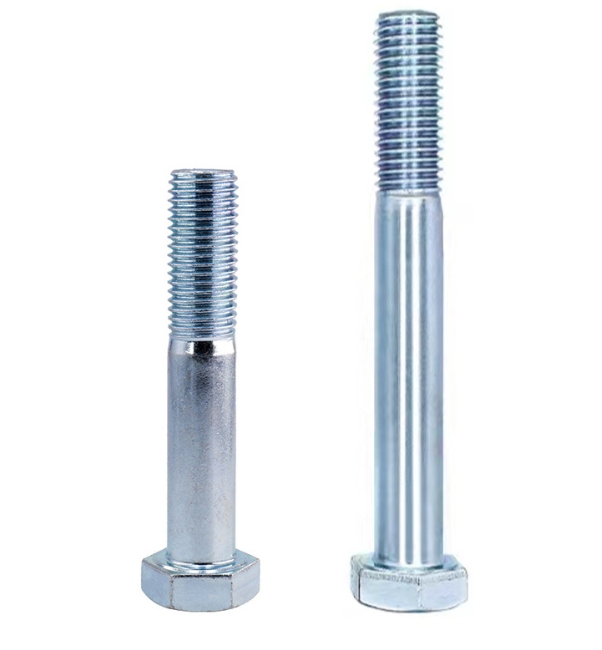 DIN931 Half Thread Carbon Steel Blue Zinc HDG Hex Bolt
