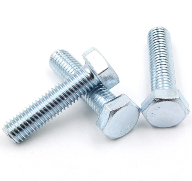 DIN933 DIN931 Carbon Steel Blue Zinc Plated Galvanized High Strength Tensile Hex Bolt 3