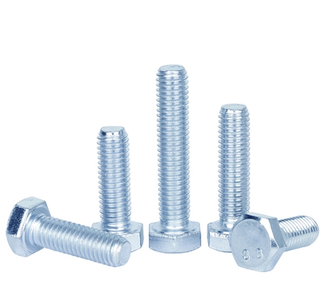 Hex Head Hexagon Bolt for Industrial Carbon Steel Blue Zinc Zinc Plated Available Samples