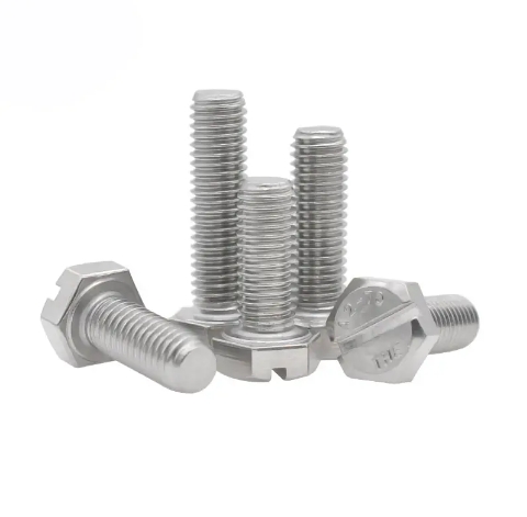 High quality stainless steel hex head bolts with slot on head M6 M8 M10 M12 Slot Head Hexgaon Bolts Allen Bolt