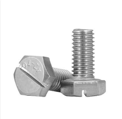 High quality stainless steel hex head bolts with slot on head M6 M8 M10 M12 Slot Head Hexgaon Bolts Allen Bolt 2