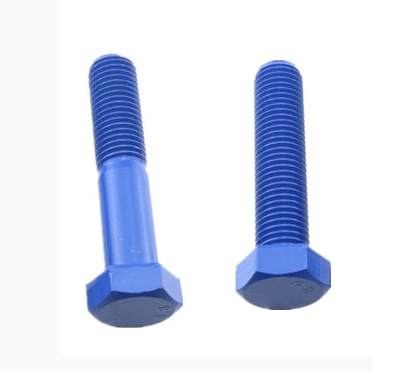 High Strength Blue Coated PTFE Painted A193 B7 Stainless Steel Carbon Steel Allen Screws Hex Bolts with 2h Nuts 2
