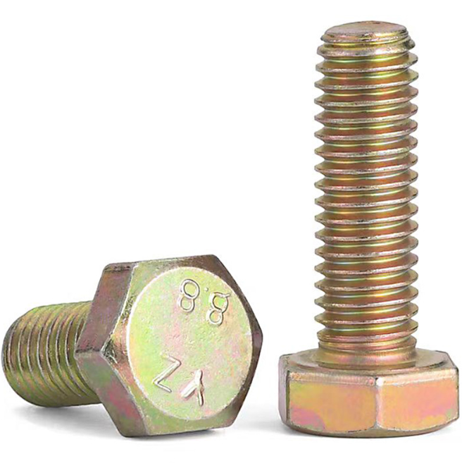 Hot-selling Carbon Steel YZ DIN933 Hex Bolt ZP All Size Standard Thread 1