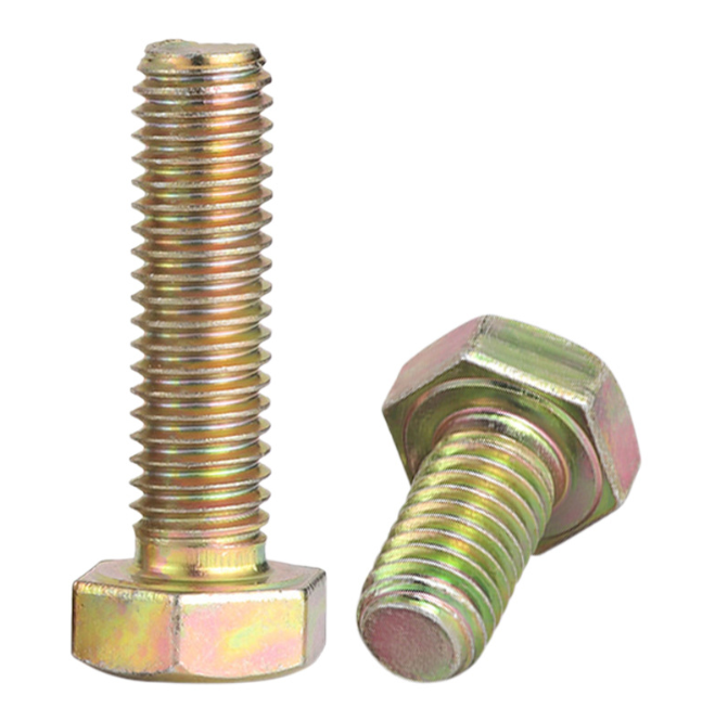 Hot-selling Carbon Steel YZ DIN933 Hex Bolt ZP All Size Standard Thread 2