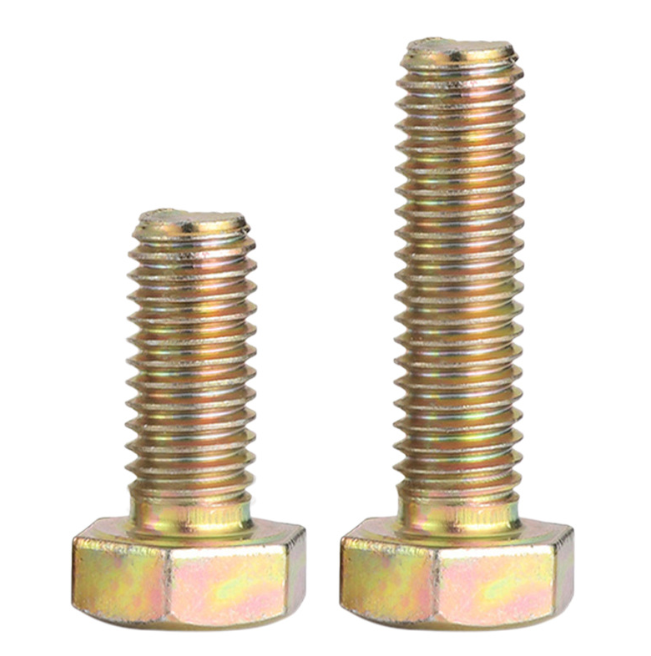 Hot-selling Carbon Steel YZ DIN933 Hex Bolt ZP All Size Standard Thread 3