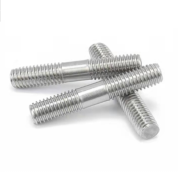 Carbon Steel Double and Threaded Stud Teeth Rod Silver Screw Bolt