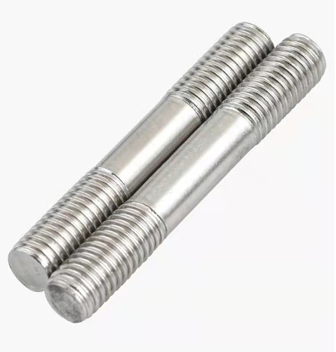 Carbon Steel Double and Threaded Stud Teeth Rod Silver Screw Bolt 5