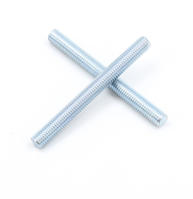 General industry Blue White Zinc Grade 12.9 Stud Bolt Thread Rod 1