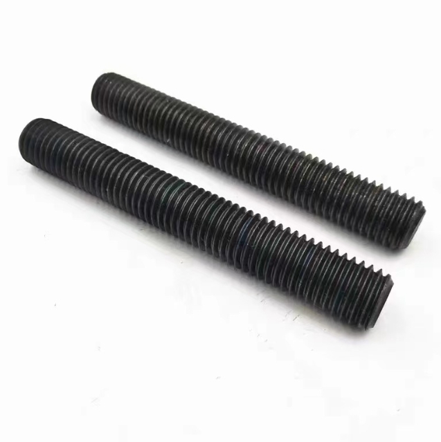 Matte Black Oxide Threaded Rods for Decorative Indoor Use