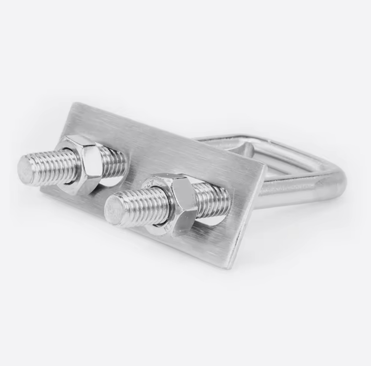 304 Stainless Steel Square U Bolt 4.8 Grade M6 M8 M10 M12 U Bolt Pipe Clamp Bracket With Nut 3