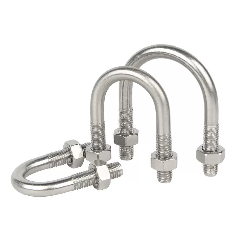 U-bolt Ansi Inch Size Stainless Steel 304 316SS Square Bending V Shape U Bolt with Nuts and Washer