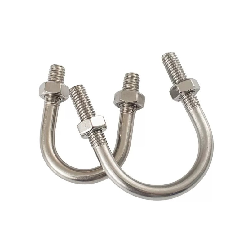 U-bolt Ansi Inch Size Stainless Steel 304 316SS Square Bending V Shape U Bolt with Nuts and Washer 1