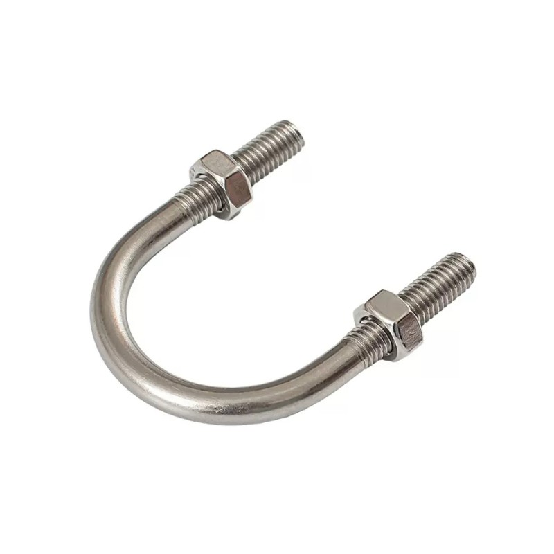 U-bolt Ansi Inch Size Stainless Steel 304 316SS Square Bending V Shape U Bolt with Nuts and Washer 2