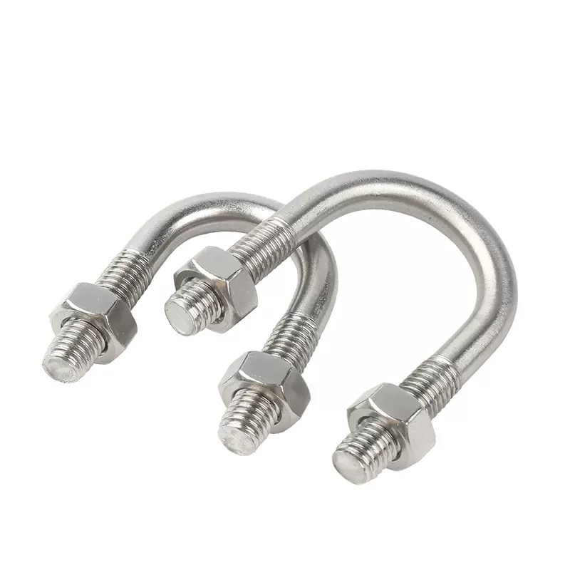 U-bolt Ansi Inch Size Stainless Steel 304 316SS Square Bending V Shape U Bolt with Nuts and Washer 4