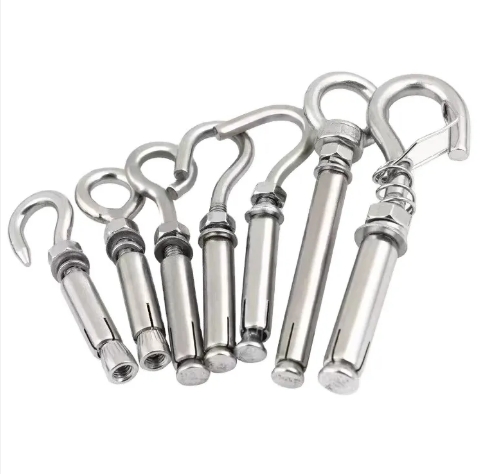 Stainless Steel Heavy-Duty Ring Lifting Bolt 10mm Expansion Eyebolt with Eye Anchor Closed Hook Anchor for Concrete 1