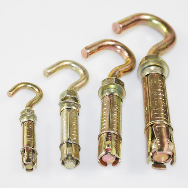 Yellow Zinc Plated 3PCS Expansion Hook Bolt 3