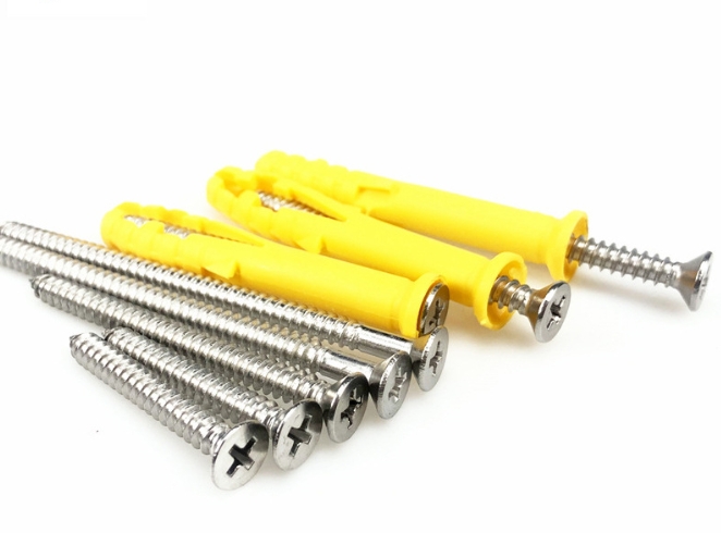Factory Supply Fish Type Expansion Tube Wall Anchor M4 M3 Drywall Screw Nylon Plastic Anchor Screw 10mm Bulk Packing Metric