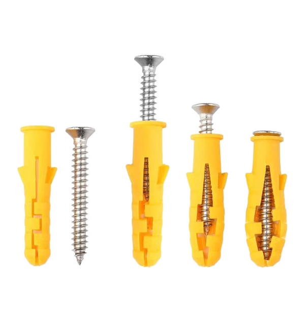 Plastic Fish Type Expansion Tube Wall Anchor 6mm 8mm 10mm Nylon Sleeve Drywall Screw Nylon Anchor Bulk Packing Metric