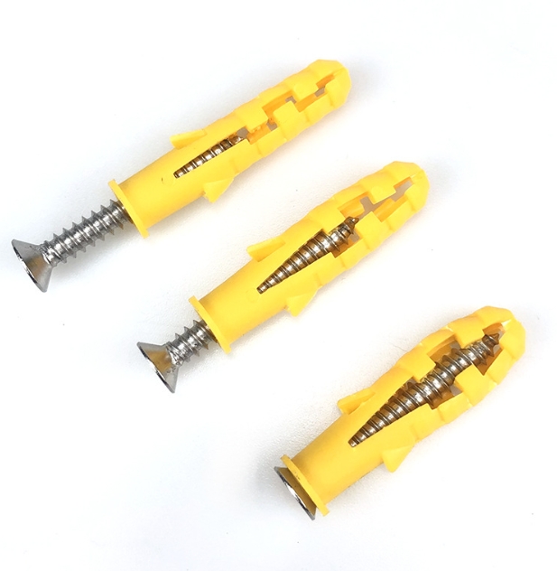 Plastic Fish Type Expansion Tube Wall Anchor 6mm 8mm 10mm Nylon Sleeve Drywall Screw Nylon Anchor Bulk Packing Metric 1