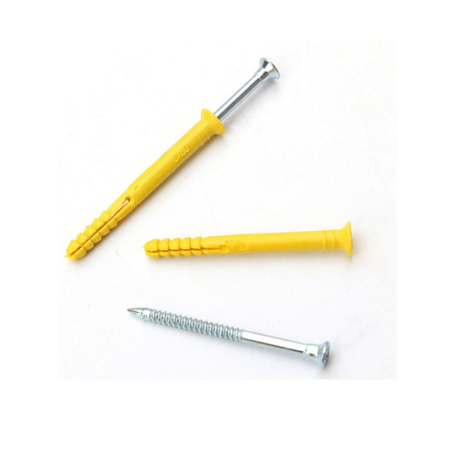 Split Expansion Sleeves for Concrete Blue-White Zinc Plated Carbon Steel Fish Shape Plastic Expansion 1