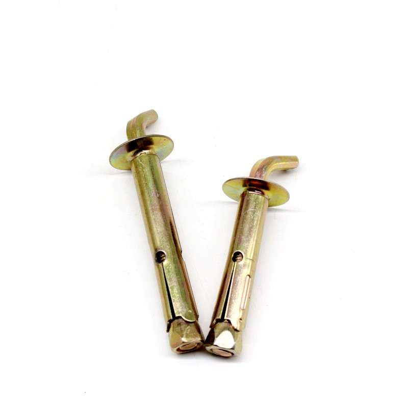 Yellow Zinc Plated Carbon Steel Fix Bolt with Hook 2