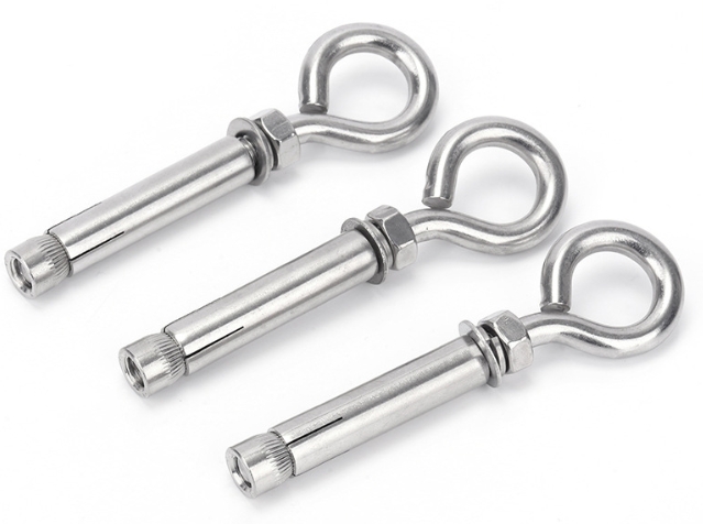 304 316 Stainless Steel Sleeve Anchor Closed Hook Class a B C Eye Anchor Hook Heavy Duty Anchor With Hook Bolt 2